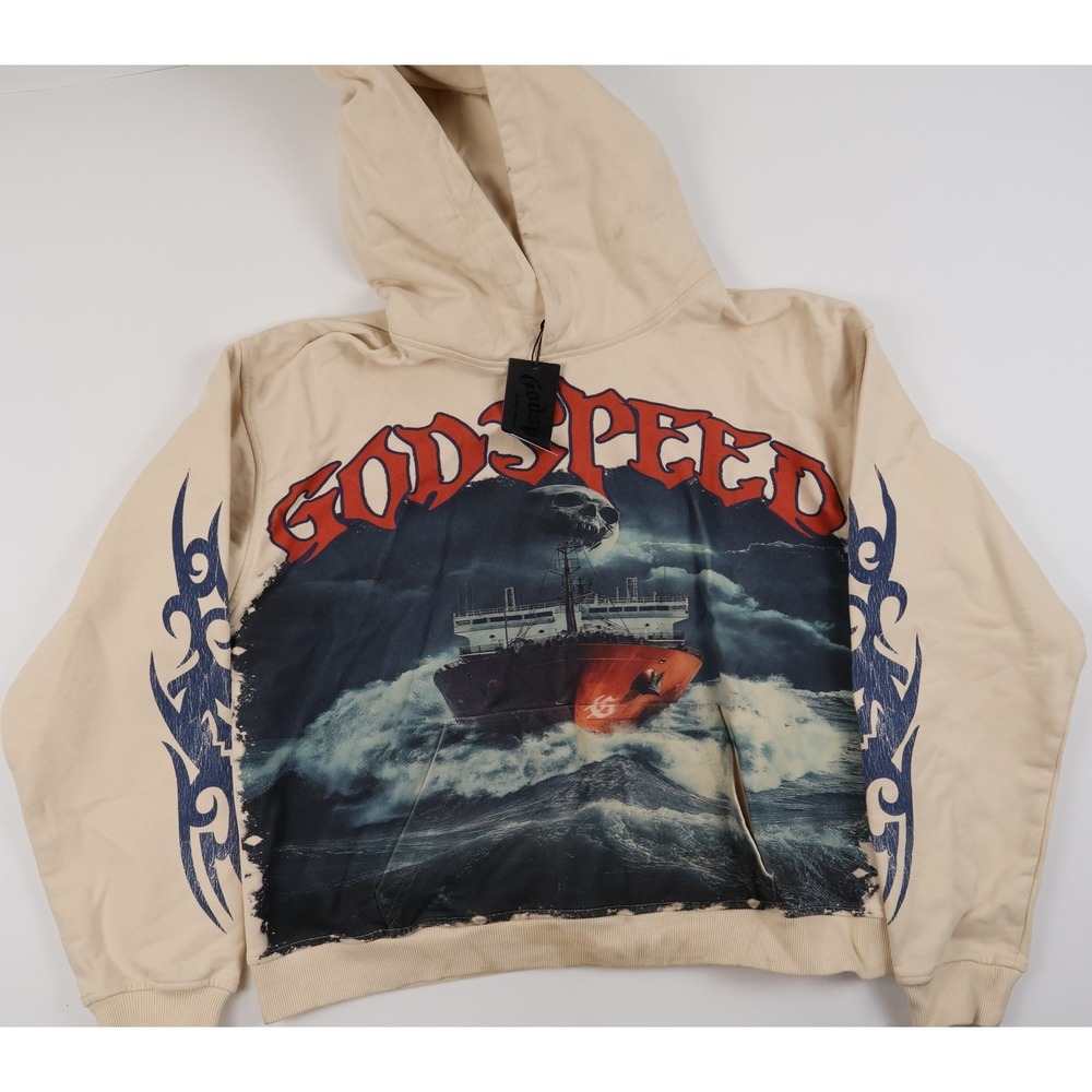 Godspeed Hoodie Rarity Collection Limited Art Piece Tan Graphic Small NWT